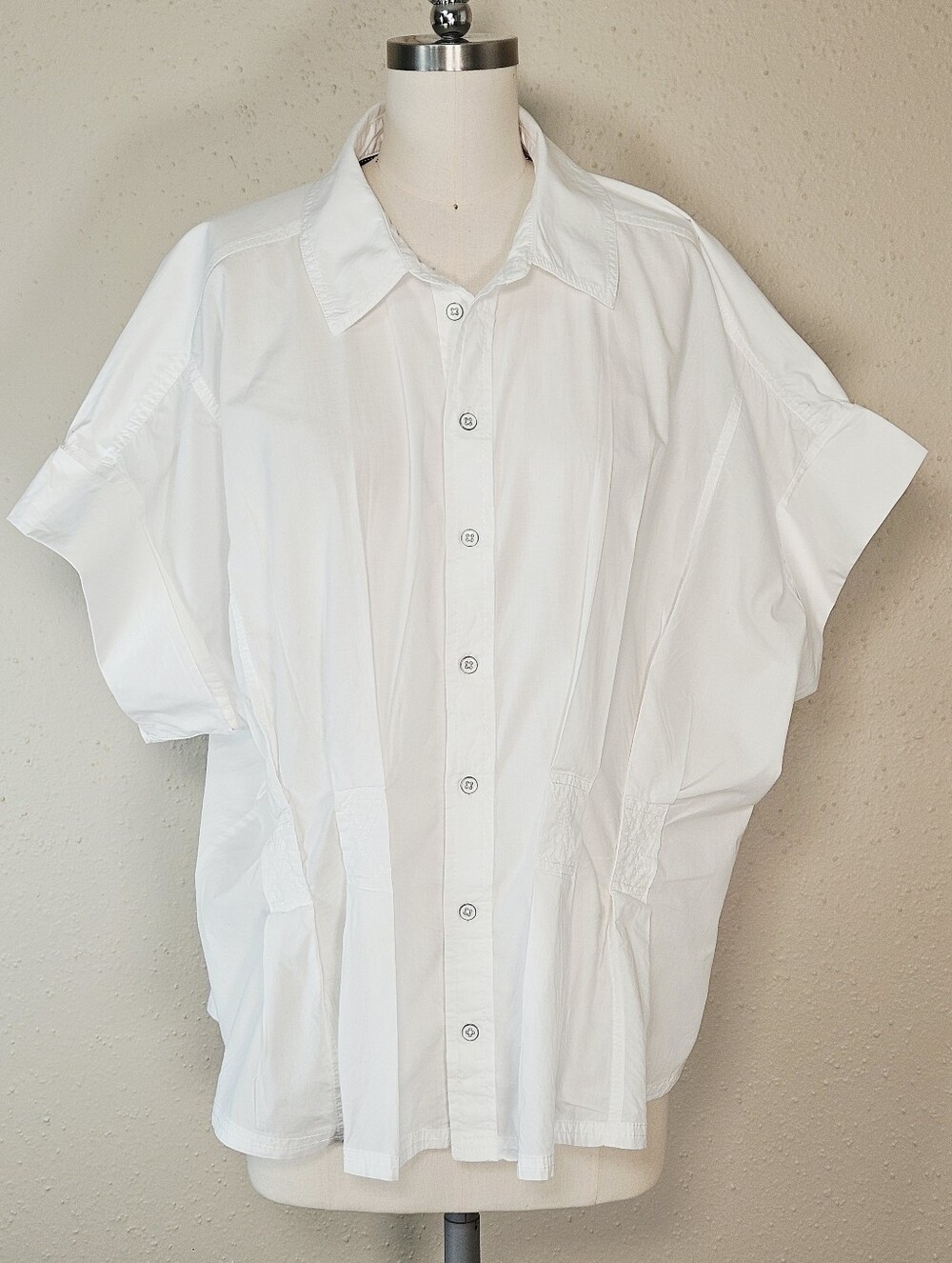 Pilcro Anthropologie Bobbie White Cotton Peplum Button Front Blouse XL - Picture 4 of 11